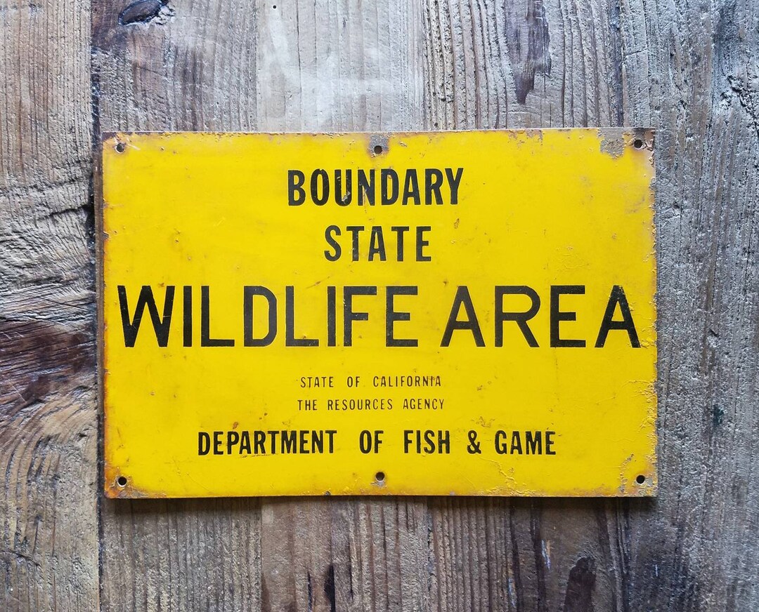 California Department of Fish and Game Sign - Etsy