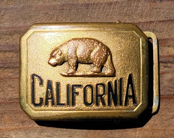 California Souviner Brass Belt Buckle.