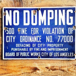 Los Angeles Porcelain Enamel Sign