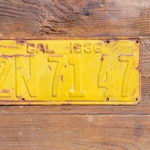 1938 California License Plate