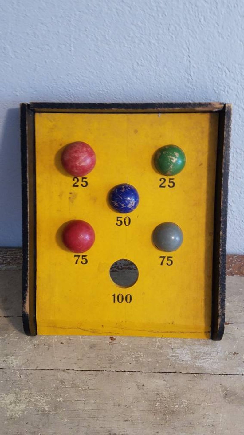 Vintage Carnival Style Skeet Ball Floor Game