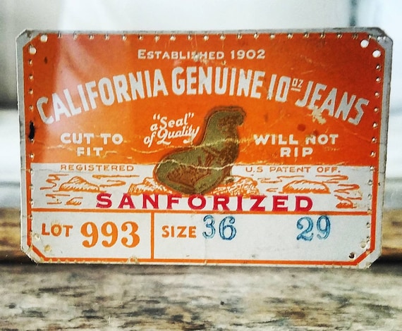 1930's Framed California Jeans Patch