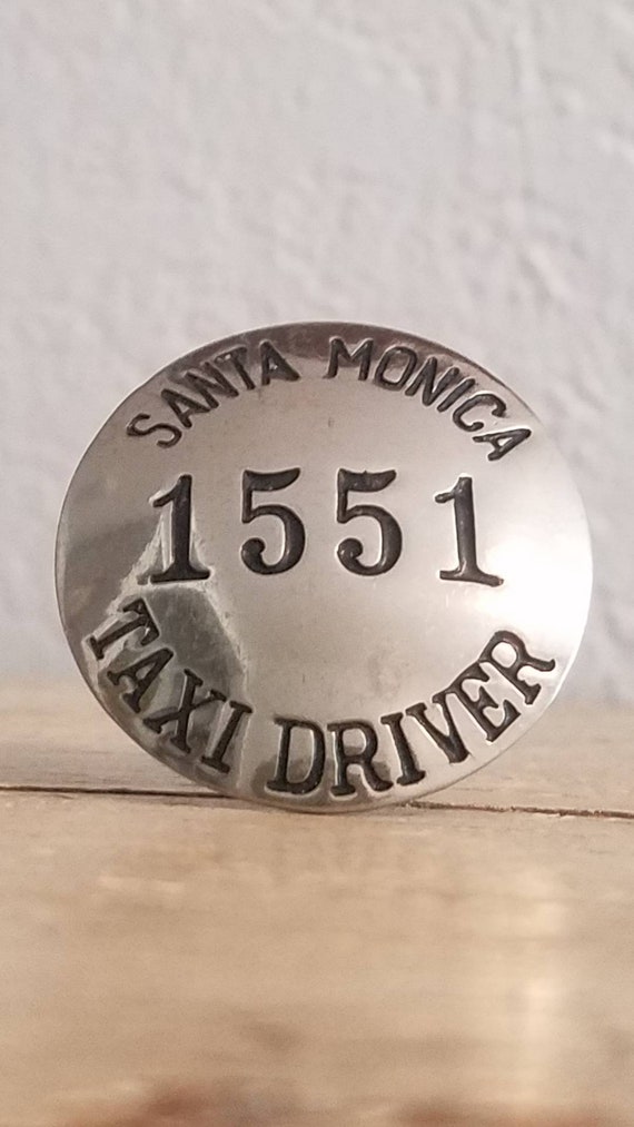 Santa Monica California Taxi Driver Badge