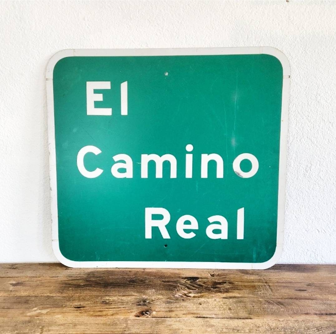 【サイン入り】climbgrow / EL-CAMINO California El Camino Real Highway Sign - Etsy