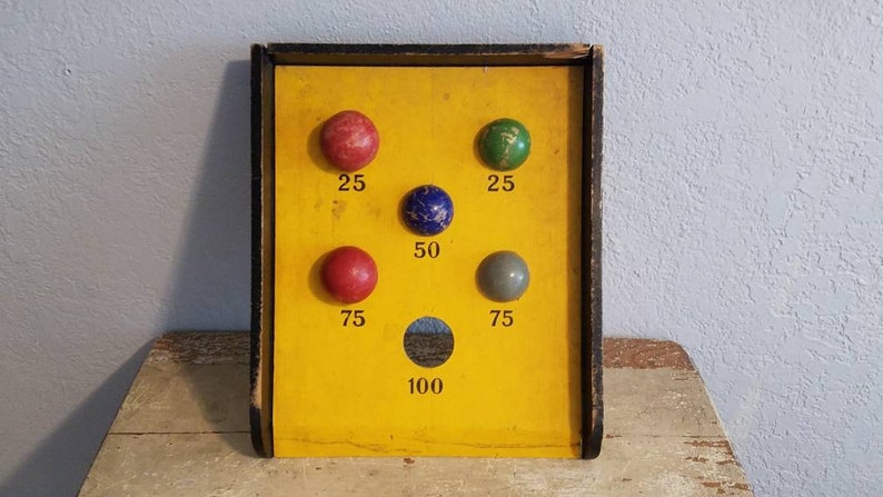 Vintage Carnival Style Skeet Ball Floor Game