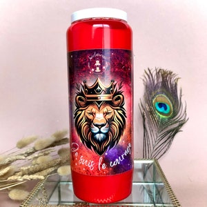 Novena Intention Candle Rouge "Courage"