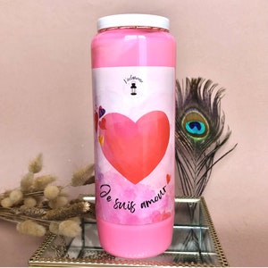 Novena Intention Candle Rose "Amour"