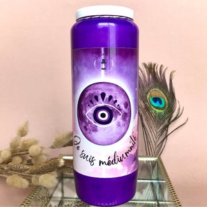 Novena Intention Candle Violette "Médiumnité