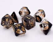 Black Vapor DnD dice set-Dungeons and Dragons Dice-Polyhedral Dice Set-DnD Dice-RPG Dice Set-rpg D20-D D dice