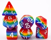 Rainbow Set of Dice-DnD dice-Dice set for Dungeons and Dragons-Pathfinder Dice-rpg Dice-Polyhedral dice set-d d dice-DnD Gift Ideas-D20 Die