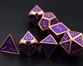 New Dice-Elegent Purple dice set for dungeons and dragons-rpg Dice-dnd dice set-Stunning dice set-Metal Dice-Polyhedral dice set-d d dice