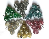 Buy 3 Get 1 FREE-Glittery Dice-Set of dice-DnD dice-Stunning dice set for Dungeons and Dragons-Polyhedral dice set-d d dice-6 Color