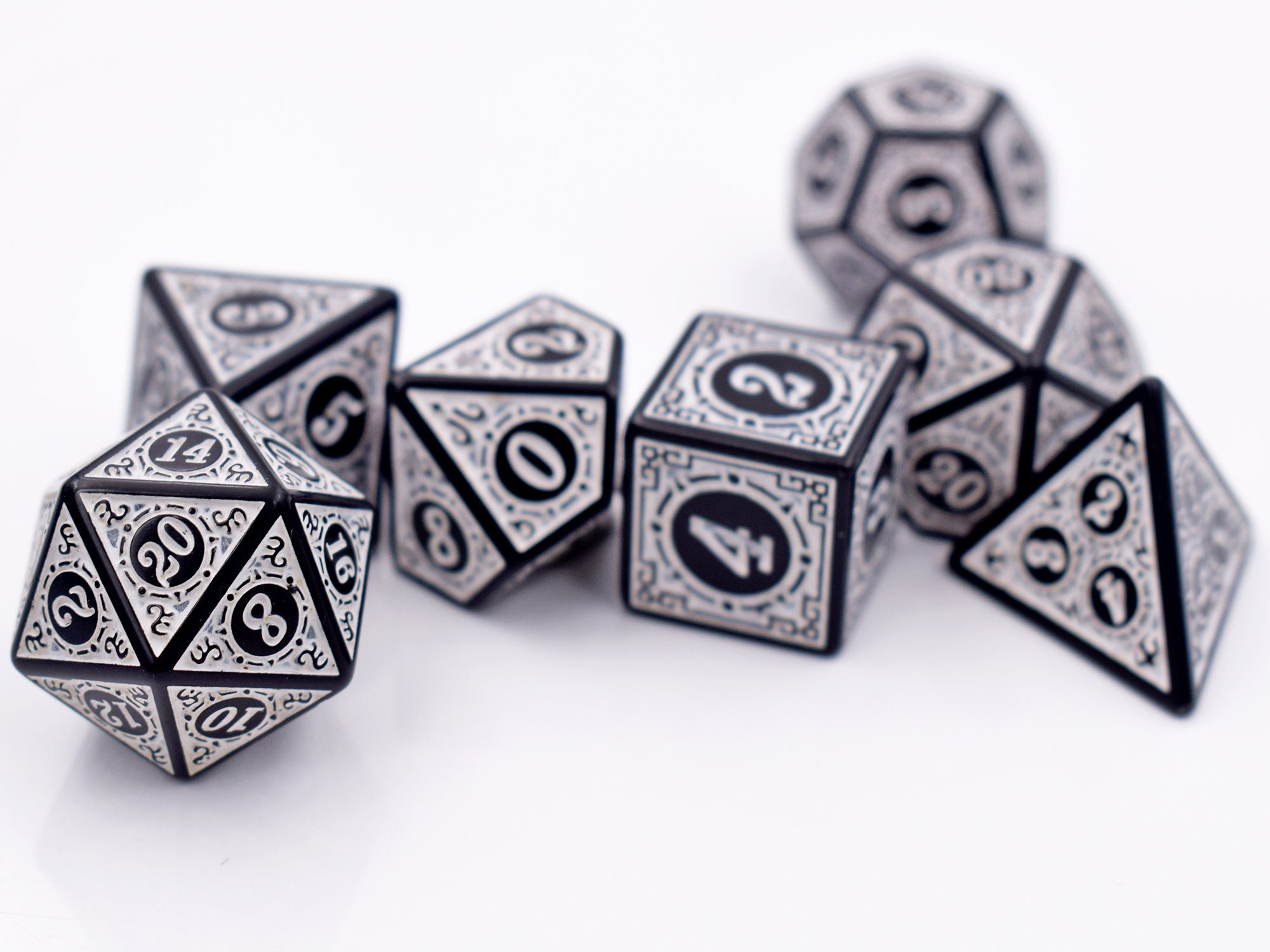 Art Dnd Dice Setdungeons and Dragons Dicepolyhedral Dice Etsy