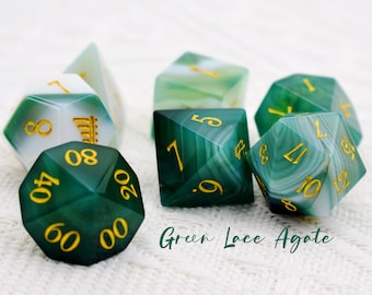 Dados personalizados - Juego de dados D&D personalizados - Dado D20 personalizado - Añadir iniciales o símbolo - Dado D20 personalizado para Dungeons and Dragons - Dado D20 de piedra - Dado D20 de gemas para juegos de rol