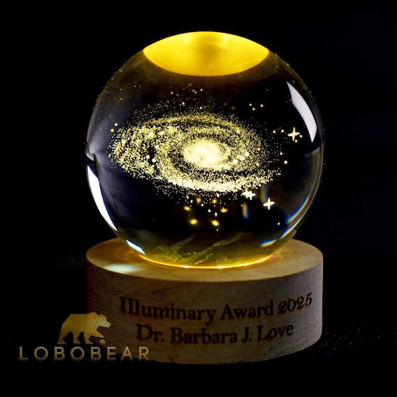3D Galaxy Crystal Ball Night Light-6CM Solar System Lamp-Custom Crystal Photo Night Lamp-3D Glass Ball Light-Bedroom Decor Crystal Lamp
