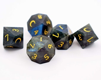 VTM D10 dice-Vampire Dice Set-Cresent Moon Engraved D10s-d10 sets-Vampire the Masquerade Dice-Moon Vampire Dice-Set-10 D10s-Choose Crystal