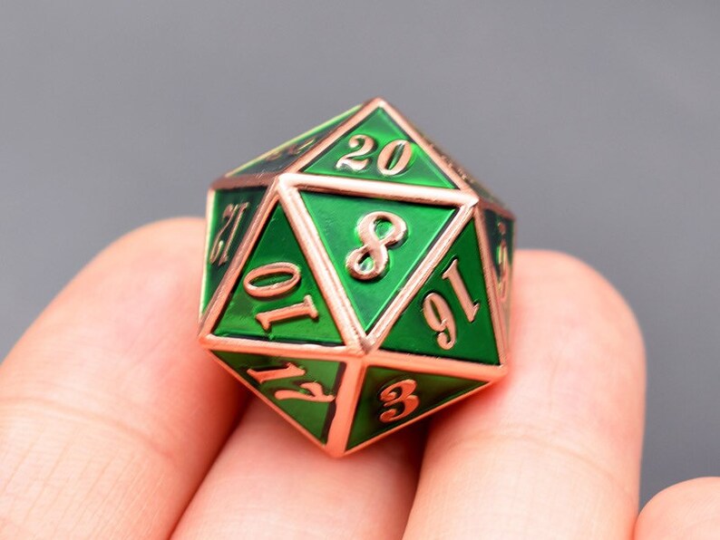 Set of Dicesolid Metal Diced&d Dice Setpolyhedral Dice Set Etsy