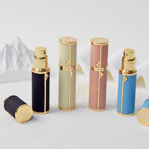 Custom Perfume Spray Bottle-Genuine Leather Perfume Spritzer-Bridesmaid Gifts-5ml Refillable Perfume Spray-Personalised Travel Perfume Mini