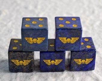 Lapis D6 zeszijdige 16 mm D6 dobbelstenen-DnD D en D dobbelstenen set-gegraveerde D6 dobbelstenen-kerkers en draken dobbelstenen-edelsteen dobbelstenen-gegraveerde edelsteen dobbelstenen voor rpg