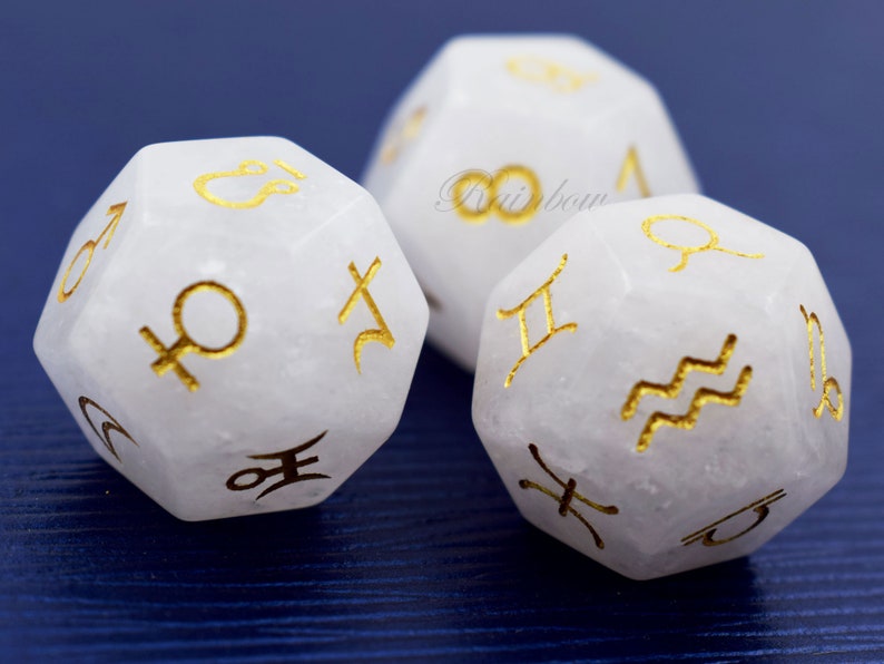 Clear Quartz Astro Dicedivination Diceastrology Etsy Australia