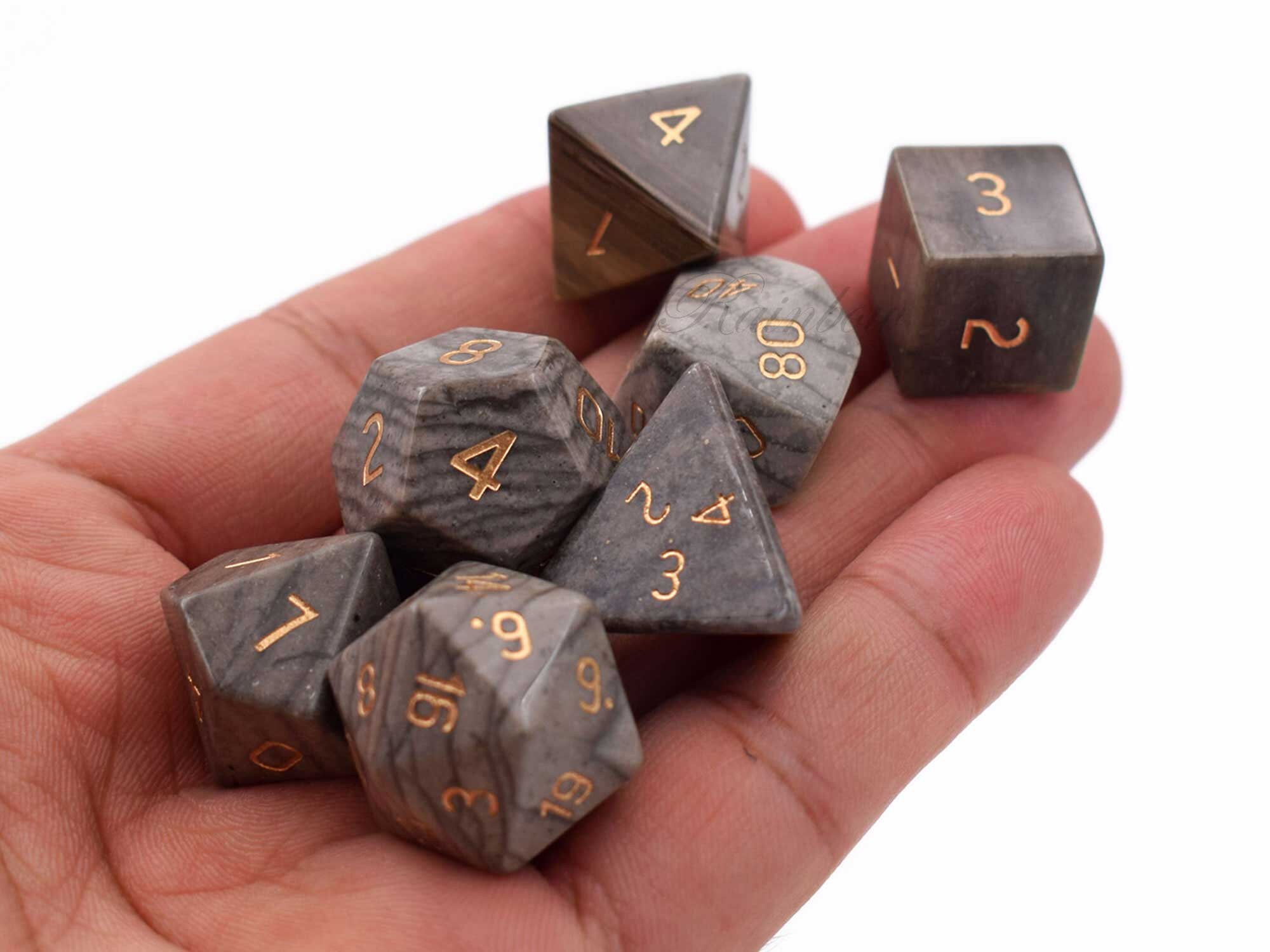 Ocean Jasper dnd diceGemstone Dice SetStone Dice para Etsy