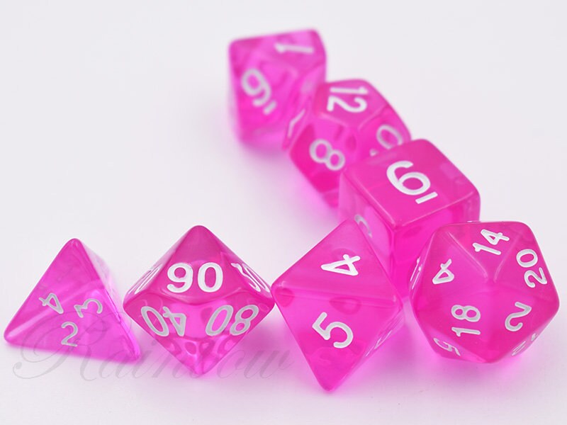Hot Pink DnD DiceDice Set for Dungeons and Dragonsd&d Etsy