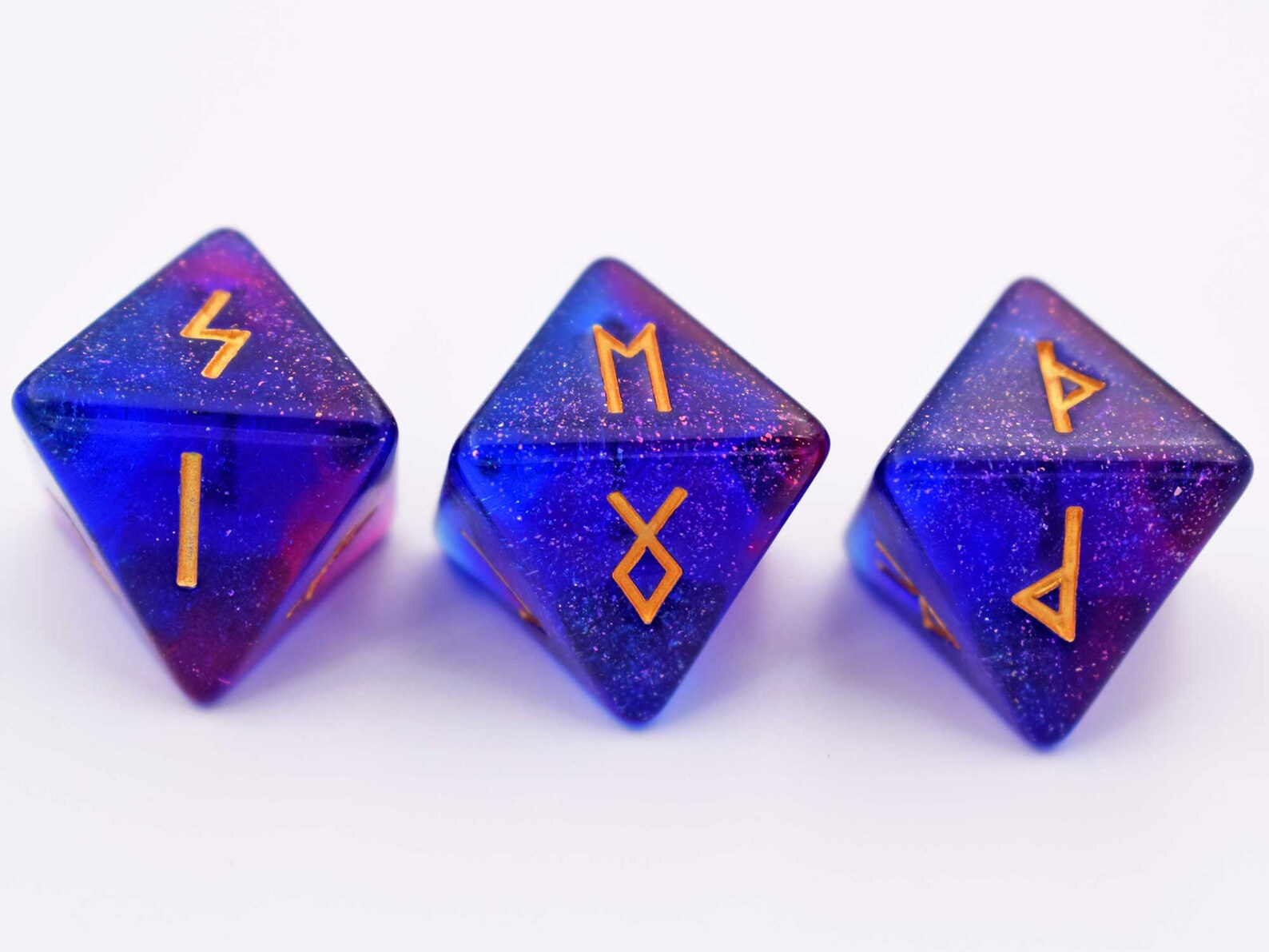 Glitter Elder Futhark Rune Dice SetRune diceD8 Viking Etsy