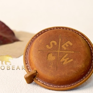 60&quot; Sewing Tape Measure-Personalized Genius Leather Measuring Tape-Retractable Soft Mini Sewing Fabric Tape-Dual Sided Scales Tape Measurer