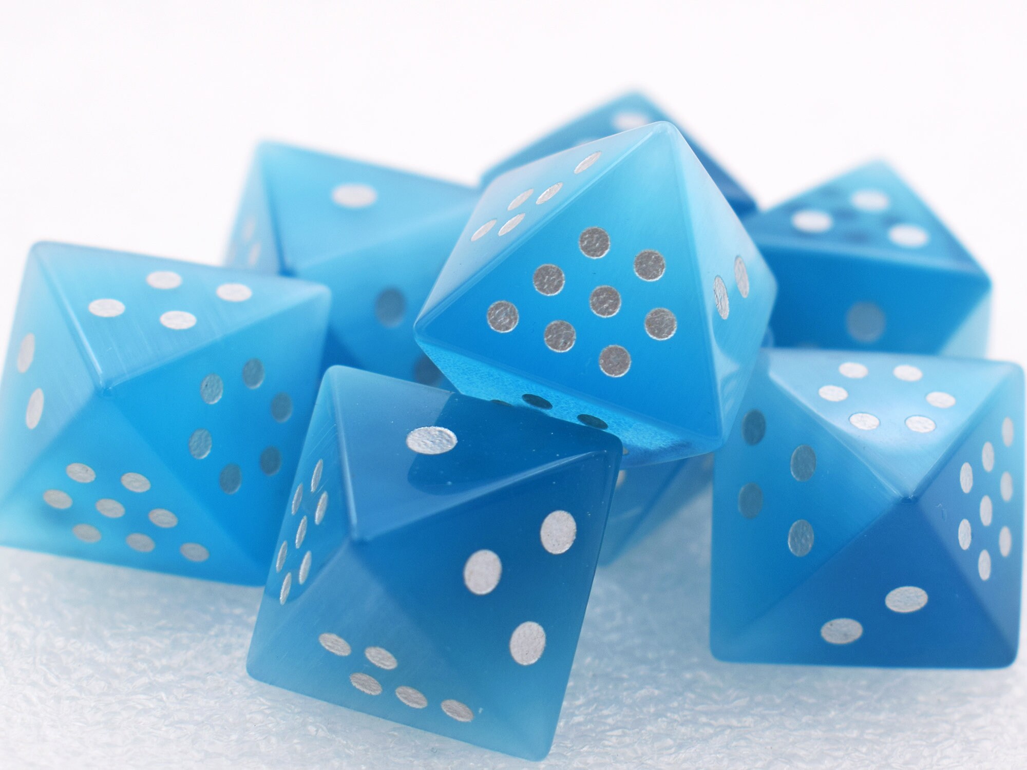 D8 (eight Sided)-d8 Dice-dungeons and Dragons-engraved Gemstone