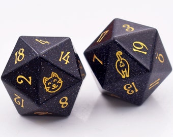 Cat Dice-DnD D et D Dice Set-Cat Butt Dice Set-Gemstone Dice-Kitty Butts Fun Dice-Funny Butt Cadeaux pour les amoureux des chats-D6 D20 Dice-DnD Cadeau