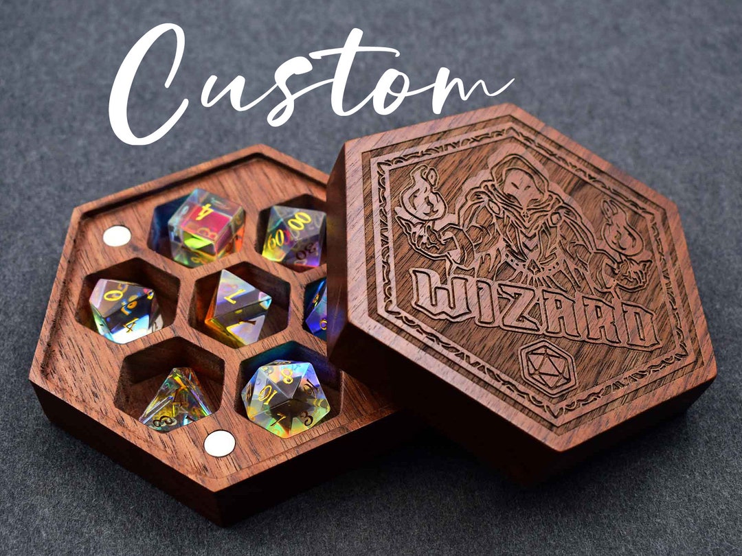 Custom Dice Boxpersonalized D and D Dice Boxdungeons and Dragons Dice