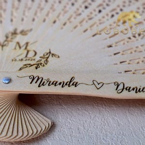Personalized Wedding Guest Fans-Rustic Wooden Fan Bulk-Custom Wood Folding Fans-Sandalwood Hand Fan-Beach Wedding Favors-Baby Shower Favors