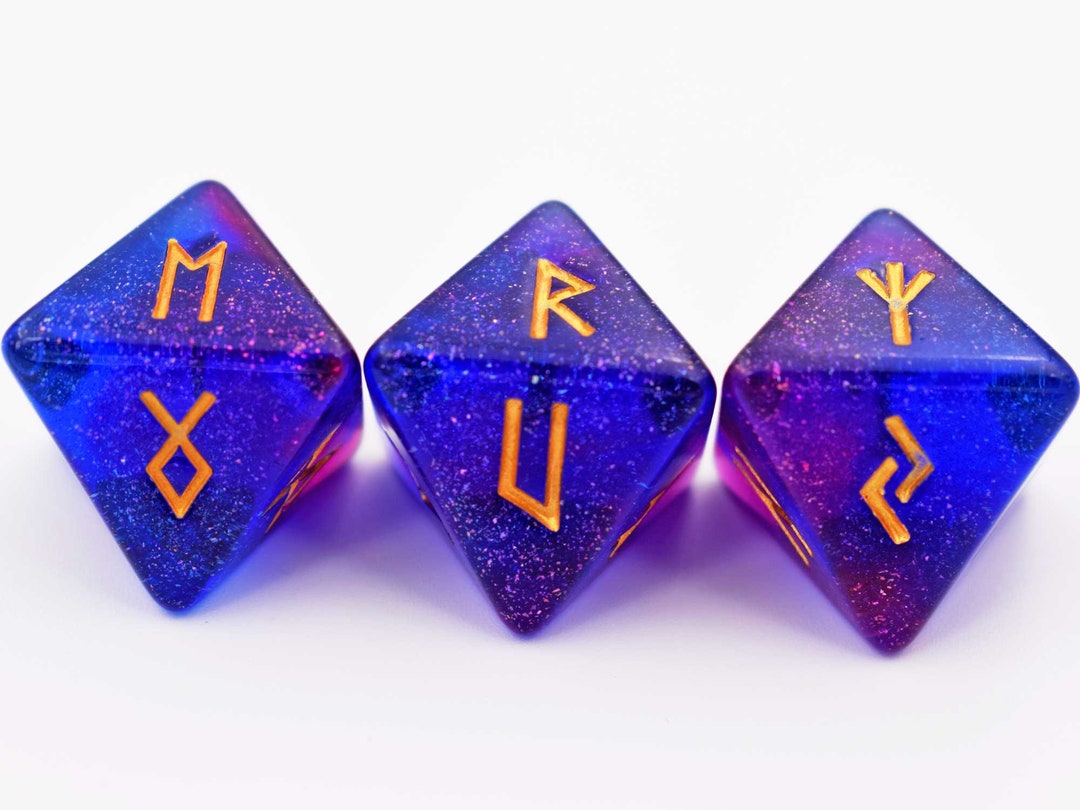 Glitter Rune Dicedivination Dicescrying Diced8 Viking Etsy UK