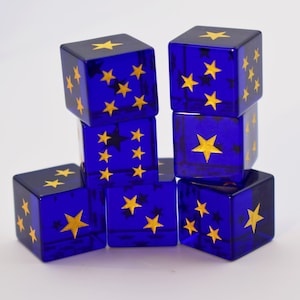 Gemstone D6 Dice Set-d6 dice-d6s-6 sided dice-Yahtzee Dice Set-Six sided dice set-Engraved Pips Dice for d6 rpgs-Inspired By Dragon Ball
