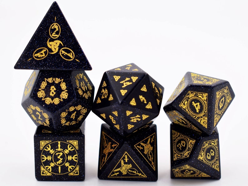 Full Set Wild Viking DiceRunic Dungeons and Dragons Dice Etsy