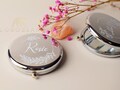 Personalized Compact Mirror-Custom Mirror Birth Flower-Pocket Mirror-Bridesmaid Proposal Gifts-Bachelorette Party Favors-Birthday Gift