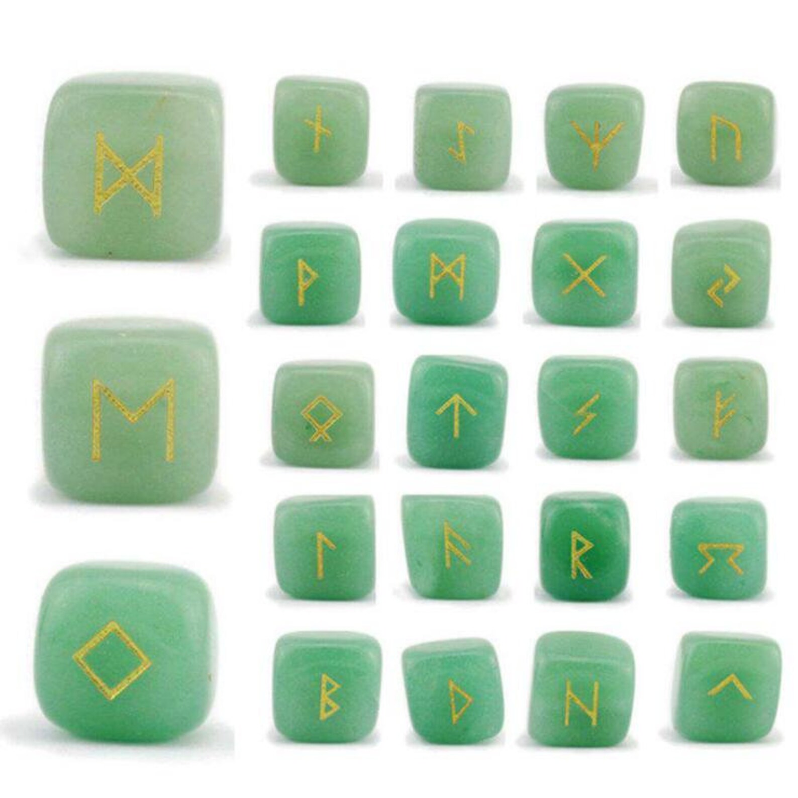 Runic Cubeselder Futhark Rune Set Amethystset of Runic Etsy