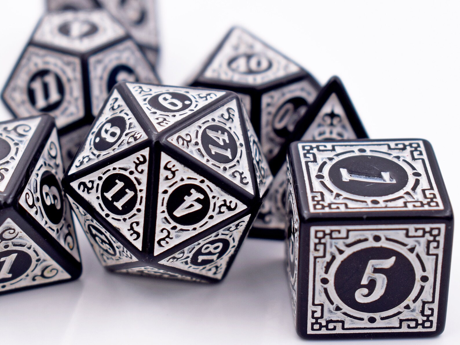 Art Dnd Dice Setdungeons and Dragons Dicepolyhedral Dice Etsy