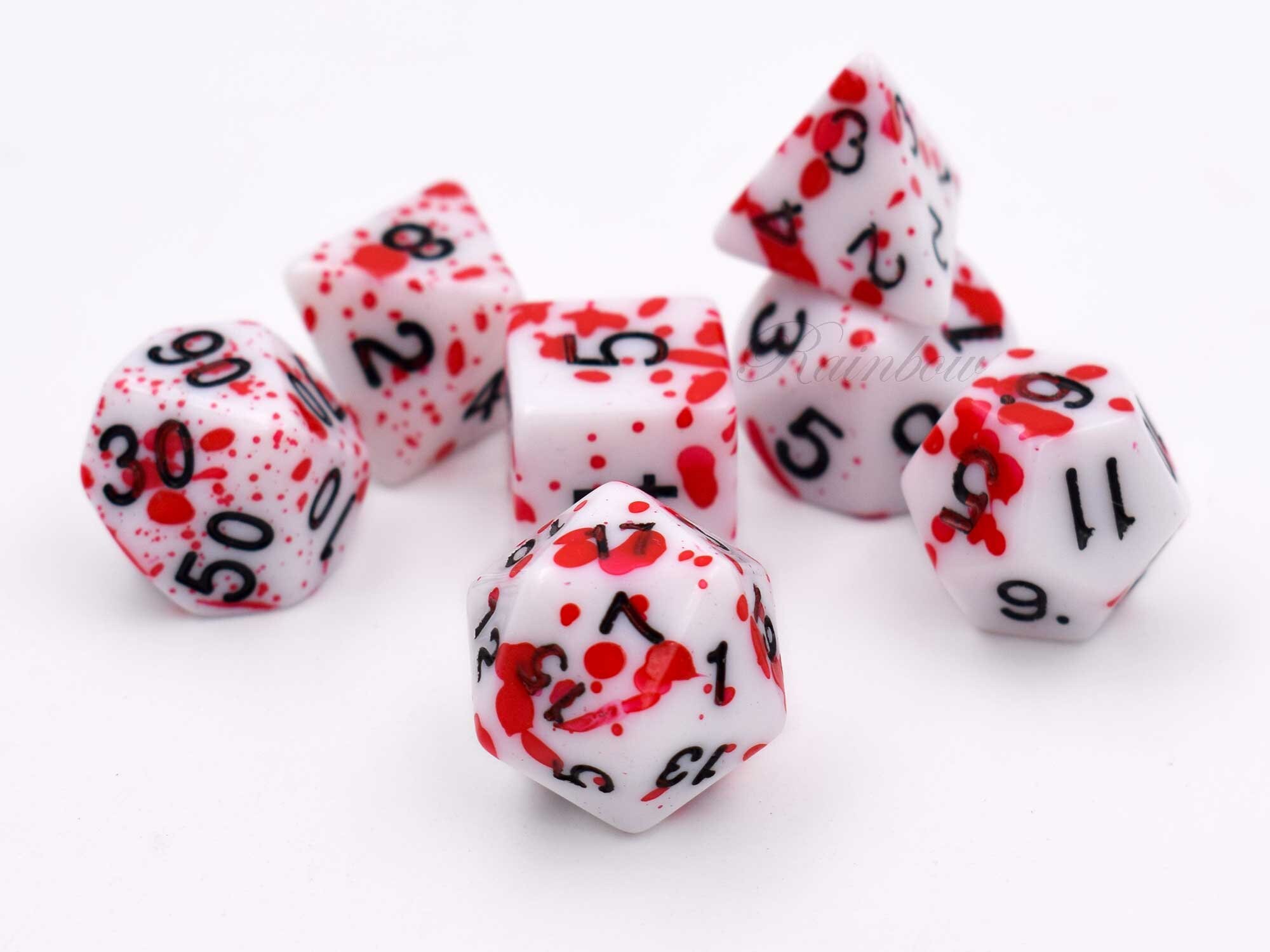 Blood Splatter DiceMurder Hobo DiceDnD Dice SetDungeons and Etsy