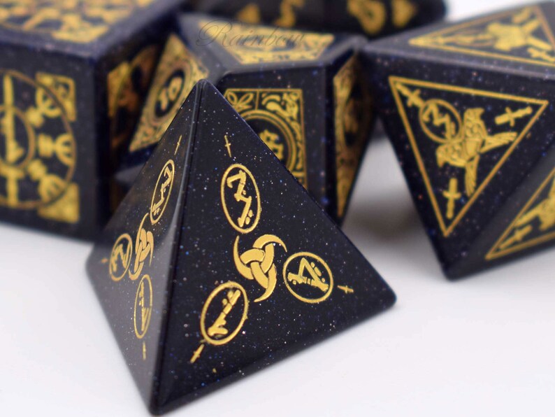 Full Set Wild Viking DiceRunic Dungeons and Dragons Dice Etsy