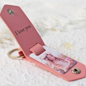 Aangepaste fotosleutelhanger-lederen fotosleutelhanger-gepersonaliseerde sleutelhanger foto-afbeelding sleutelhanger-beste papa-sleutelhanger-herencadeaus leer-cadeau voor haar