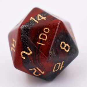 Customize D20-DnD D and D Dice Set-Add Initials or Symbol-Custom D20 Dice-Personalized D20 dungeons and dragons-Stone D20-Gemstone D20 image 7