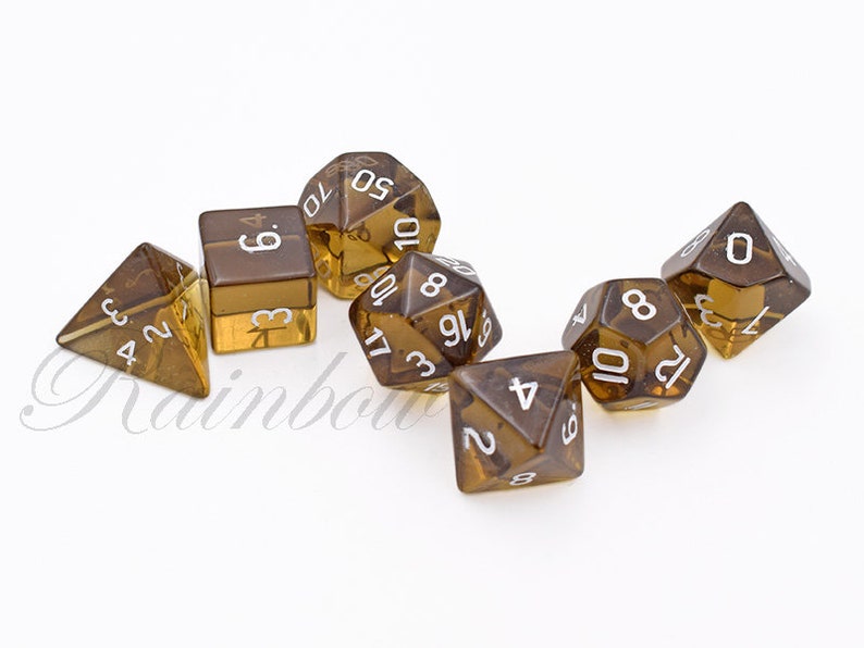Gemstone Polyhedral DiceSynthetic Citrine DiceGem Dice Etsy