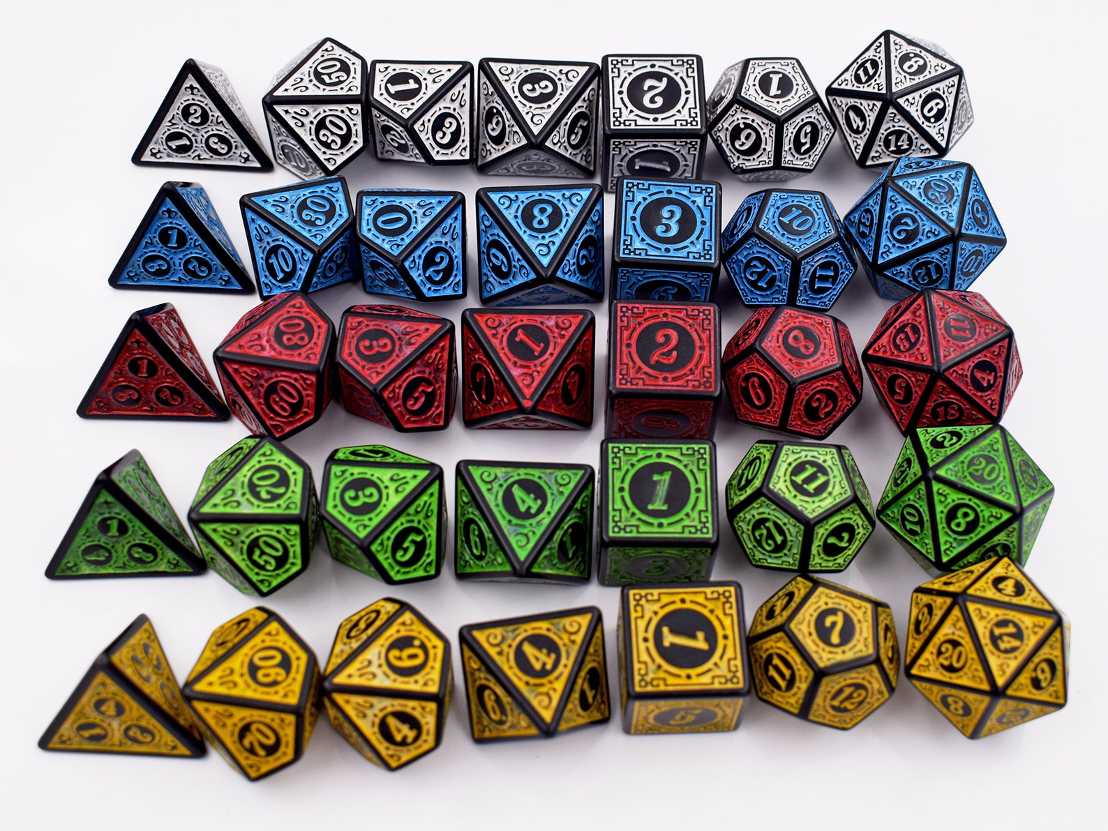 Art DnD dadi setDungeons and Dragons DicePolyhedral Dice Etsy