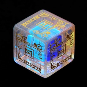 Clearance-Roman Gemstone D6 Dice-d6s-Dungeons and Dragons D6-Yahtzee Dice Set-Engraved Stone Dice for d6 rpgs / tabletop games