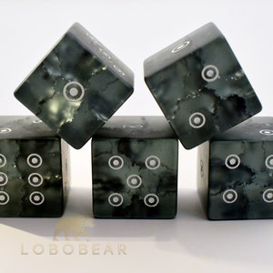 D6 Dice-d6s-Dungeons and Dragons D6-Yahtzee Dice Set-Engraved Pips Dice for d6 rpgs-Black Lightning Glass-matt surface with easy read pips