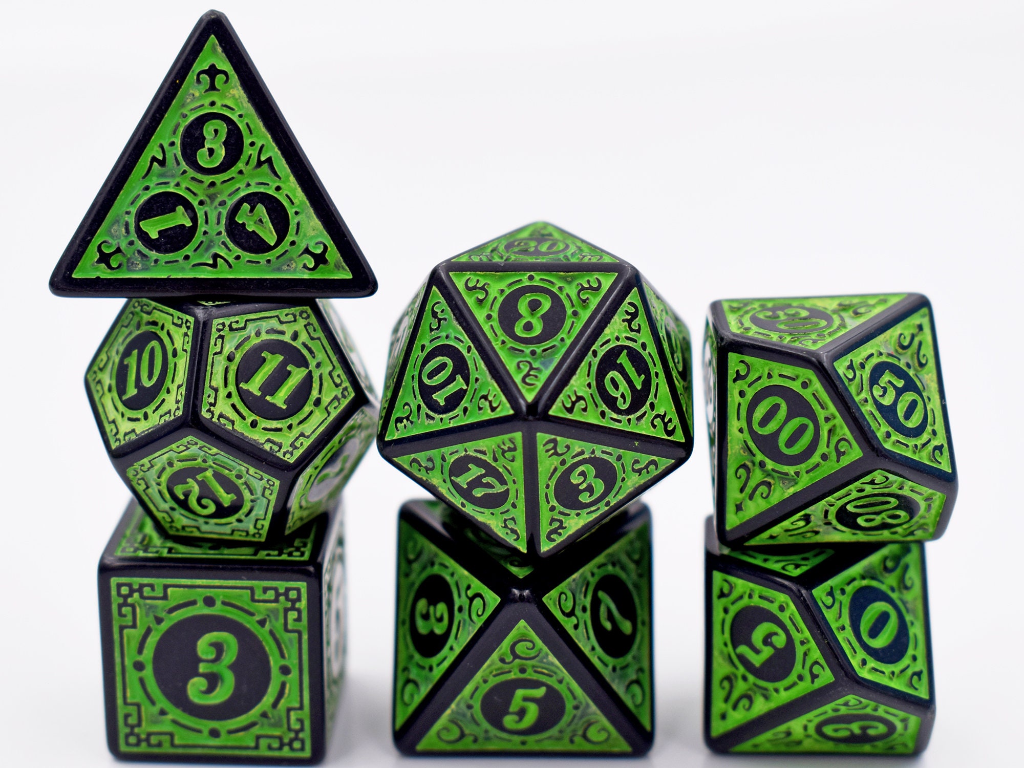 Art Dnd Dice Setdungeons and Dragons Dicepolyhedral Dice Etsy