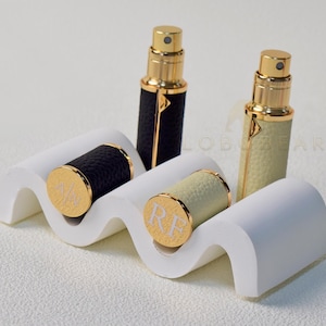 Custom Name Perfume Bottle-Genuine Leather Perfume Spritzer-Bridesmaid Gifts-5ml Refillable Perfume Spray-Personalised Travel Perfume Mini