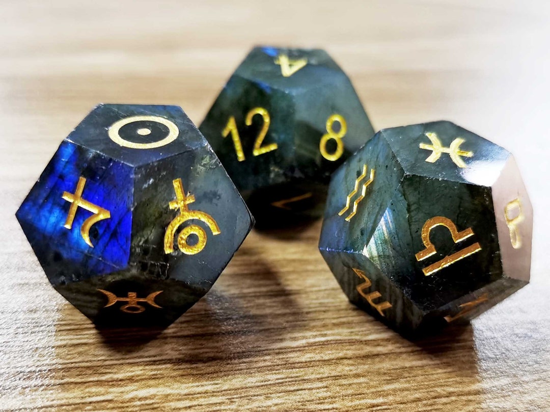 Labradorite Gemstone Astro Dice-divination Dice-astrology Dice ...