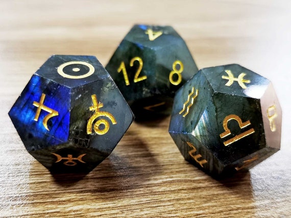 Labradorite Gemstone Astro Dice-Divination Dice-Astrology dice-Astrodice-Astrology Readings Dice Game-Divination-Norse Magic-Witchcraft